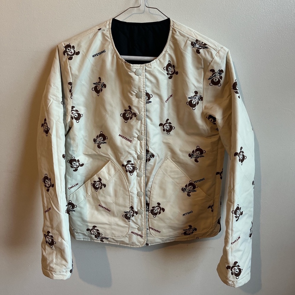 Hysteric Glamour F**K Off Teddy Bear Reversible Jacket